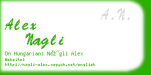 alex nagli business card